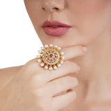 RATNA POLKI FLOWER RING