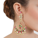 VILANDI PINK KUNDAN CHANDBALI
