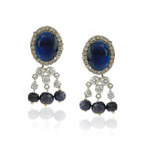 Silver  Plated Baisakh Blue Iolite Choker Set