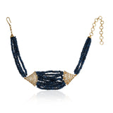 Gold Plated Baisakh Blue Jade Choker Set
