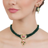 VILANDI CRESCENT KUNDAN CHOKER SET