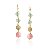 Gold Plated Baisakh Pink Ziron Necklace Set