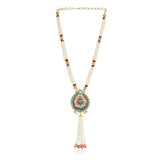 Gold Plated Baisakh Ruby Gold Ball Necklace Set