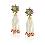 Gold Plated Baisakh Ruby Gold Ball Necklace Set