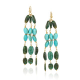 Gold Plated Baisakh Kundan Turquoise Long Necklace