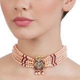 VILANDI CORAL RUBY KUNDAN CHOKER