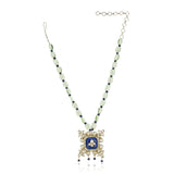 Samyukta Silver Plated Kundan Necklace Set