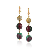 Gold Plated Baisakh Zircon Tassel Necklace Set