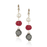 Silver Plated Baisakh Ruby Pearl Necklace Set