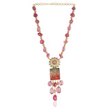 Gold Plated Baisakh  Zircon Flower Necklace Set