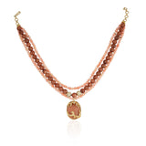 Gold Plated Baisakh Tiger Eye Necklace Set