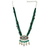 Samyukta Silver Plated Kundan Necklace Set