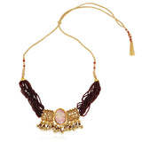 Samyukta Pink Agate Garnet Choker