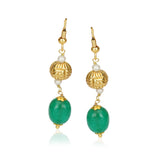Dor Gold Plated Chain Green Onyx & Tourmaline String Set