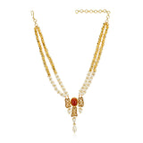 Samyukta Citrine Pearl Necklace Set