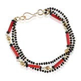 Gold Plated Mangalya Coral Bracelet