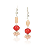 Dor Silver Plated Coral Zircon Strand Set