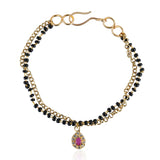 Gold  Plated Mangalya  Ruby Bracelet