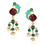 Samyukta Kundan Enamelled Tota Ruby Choker Set