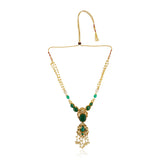 Samyukta Kundan Green Onyx Necklace Set