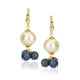 Dor Gold Plated Lapiz Pearl Strand Set