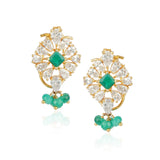 Gold Plated Baisakh Green Onyx Necklace Set