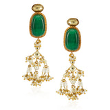 Samyukta Kundan Green Onyx Necklace Set