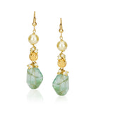 Dor Gold Plated Fluorite Pearl  Double Strand Set