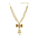 Samyukta Peacock Kundan Smokey Quartz Citrine Necklace