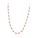 Dor Gold Plated Coral Drop Bead String Set