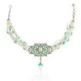 Silver Plated Baisakh Aqua Choker Set