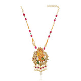 Samyukta Kundan Hand Painted Radha Shyam Necklace Set