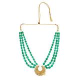 Samyukta Cow Green Onyx Necklace Set