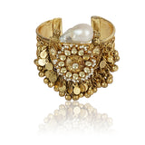 Gold Plated Kundan Gold Ghungroo Bangle
