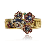 Gold Plated Peacock Bangle