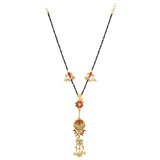 Samyukta Aventurine Kundan Lotus Sautoir Necklace Set