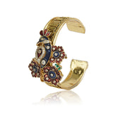 Gold Plated Peacock Bangle