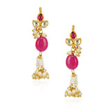 Samyukta Aventurine Kundan Lotus Sautoir Necklace Set