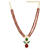 Samyukta Green Onyx Zircon Agate Necklace