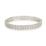 Silver Plated Zircon Bangle