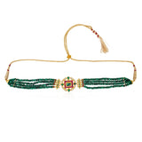 Samyukta Kundan Green Onyx Choker Set