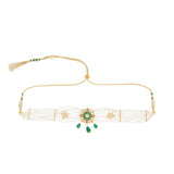 VILANDI PEARL GREEN FLOWER KUNDAN CHOKER SET