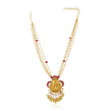 Samyukta Lakshmi Red Kundan Necklace Set
