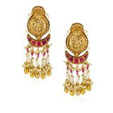 Samyukta Lakshmi Red Kundan Necklace Set