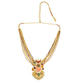 Samyukta Kundan Carved Coral Necklace Set