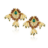Samyukta Kundan Carved Coral Necklace Set