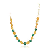 Dor Gold Plated Citrine Green Onyx Strand Set
