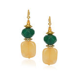 Dor Gold Plated Citrine Green Onyx Strand Set