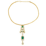 Samyukta Zircon Green Onyx Necklace Set