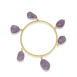 Gold Plated Amethyst Tumble Bangle